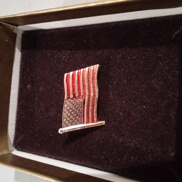 3 pins from 70's 2 girl scout and flag - Picture 3 of 5